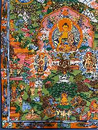 Buddhist Hand Painting Thangka Of Buddha Life Story, [hand Painted]