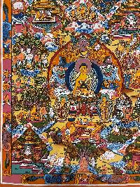Buddhist Hand Painting Thangka Of Buddha Life Story, [hand Painted]
