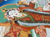 [old], Buddhist Hand Painting Thangka Of Kalash Tara [one Of 21 Green Taras], [hand Painted], [sold]