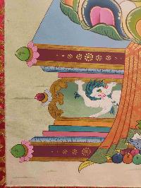 Buddhist Hand Painting Thangka Of Vajradhara, With Brocade, [hand Painted]