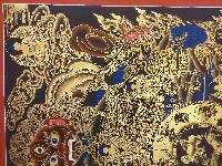 Buddhist Hand Painting Thangka Of Wheel Of Life [hand Painted], Lamas Art