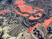 Buddhist Handmade Thangka Painting Of Manjushri, Manjushree, [real Gold, Hand Painted]