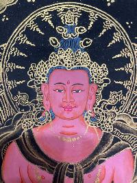 Buddhist Handmade Thangka Painting Of Aparimita, Amitayus, [real Gold, Hand Painted], Amitayus, Chepame