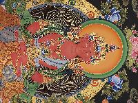 Buddhist Handmade Thangka Of Aparimita, Amitayus, [real Gold, Hand Painted], Amitayus, Chepame
