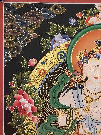 Buddhist Handmade Thangka Of Vajrasattva, [real Gold, Hand Painted]