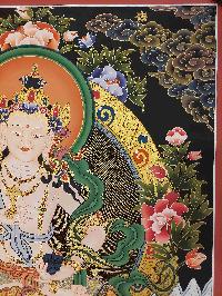 Buddhist Handmade Thangka Of Vajrasattva, [real Gold, Hand Painted]