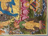 Buddhist Handmade Thangka Of Medicine Buddha, [real Gold, Hand Painted], Real Gold