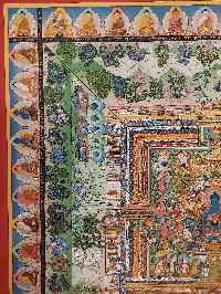 Buddhist Handmade Thangka Of Medical Thangka, [real Gold, Hand Painted], Real Gold