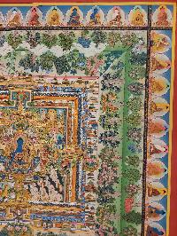 Buddhist Handmade Thangka Of Medical Thangka, [real Gold, Hand Painted], Real Gold