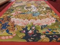 Buddhist Handmade Thangka Of Chenrezig, Avalokiteshvara, [real Gold, Hand Painted], Real Gold