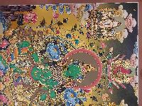 Buddhist Handmade Thangka Of Green Tara, [real Gold, Hand Painted], Real Gold