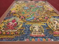 Buddhist Handmade Thangka Of Green Tara, [real Gold, Hand Painted], Real Gold