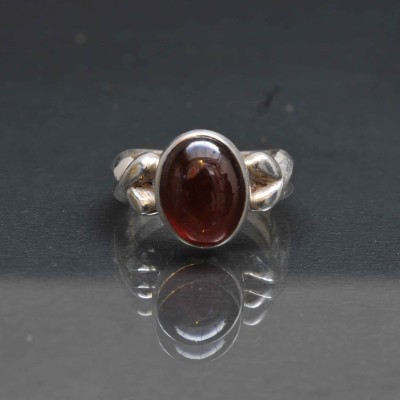 Designer Silver Jewellery With Garnet Maron Water Ring Design ( Us Size 8.5)