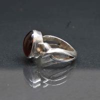 Designer Silver Jewellery With Garnet Maron Water Ring Design ( Us Size 8.5)