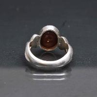 Designer Silver Jewellery With Garnet Maron Water Ring Design ( Us Size 8.5)