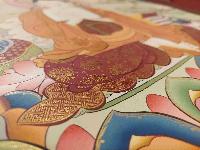 Buddhist [karma Gadri Art], Handmade Thangka Of Nagarjuna Buddha, [real Gold, Hand Painted]