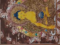 Buddhist Handmade Thangka Of Shakyamuni Buddha, [real Gold, Hand Painted]