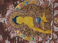 Buddhist Handmade Thangka Of Shakyamuni Buddha, [real Gold, Hand Painted]