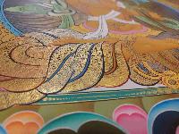 Buddhist Handmade Thangka Of Manjushri, Manjushree, [real Gold, Hand Painted]