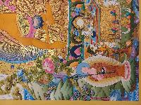 Buddhist Handmade Thangka Of Shakyamuni Buddha, [real Gold, Hand Painted]