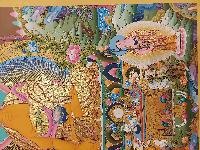 Buddhist Handmade Thangka Of Shakyamuni Buddha, [real Gold, Hand Painted]
