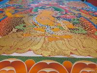Buddhist Handmade Thangka Of Manjushri, Manjushree [real Gold, Hand Painted]