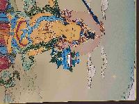[karma Gadri Art], Handmade Thangka Of Manjushree [real Gold, Hand Painted]
