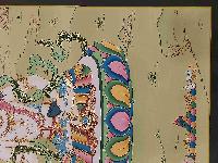 [karma Gadri Art], Handmade Thangka Of Vajrasattva [real Gold, Hand Painted]