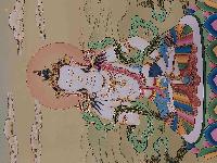 [karma Gadri Art], Handmade Thangka Of Vajrasattva [real Gold, Hand Painted]