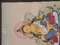 [karma Gadri Art], Handmade Thangka Of Jambhala [real Gold, Hand Painted]