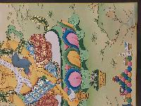 [karma Gadri Art], Handmade Thangka Of Jambhala [real Gold, Hand Painted]