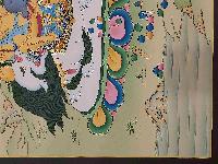 [karma Gadri Art], Handmade Thangka Of Jambhala: Namtose [real Gold, Hand Painted]