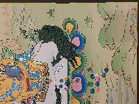 [karma Gadri Art], Handmade Thangka Of Jambhala: Namtose [real Gold, Hand Painted]
