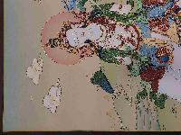 [karma Gadri Art], Handmade Thangka Of Samantabhadra [real Gold, Hand Painted]