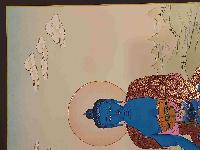 [karma Gadri Art], Handmade Thangka Of Medicine Buddha [real Gold, Hand Painted]