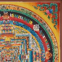 Buddhist Handmade Thangka Of Kalachakra Mandala[real Gold, Hand Painted]