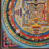 Buddhist Handmade Thangka Of Kalachakra Mandala [real Gold, Hand Painted]