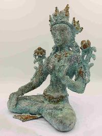 Buddhist Statue Of White Tara, [antique Finishing]
