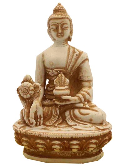 Buddhist Statue Of Medicine Buddha, [white Resin Buddha]
