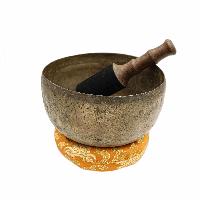 [old], Buddhist [real Antique] Hand Beaten [jambati] Singing Bowl, [select Accessories]