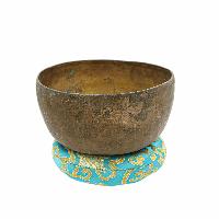 [old], Buddhist [real Antique] Hand Beaten [jambati] Singing Bowl, [select Accessories]