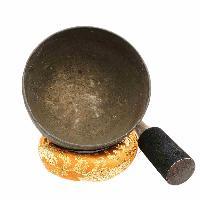 [old], Buddhist [real Antique] Hand Beaten [jambati] Singing Bowl, [select Accessories]