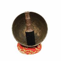 [old], Buddhist [real Antique] Hand Beaten [jambati] Singing Bowl, [select Accessories]