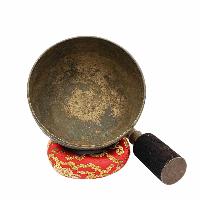 [old], Buddhist [real Antique] Hand Beaten [jambati] Singing Bowl, [select Accessories]