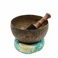 [old], Buddhist [real Antique] Hand Beaten [jambati] Singing Bowl, [select Accessories]