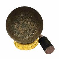 [old], Buddhist [real Antique] Hand Beaten [jambati] Singing Bowl, [select Accessories]
