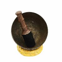 [old], Buddhist [real Antique] Hand Beaten [jambati] Singing Bowl, [select Accessories]