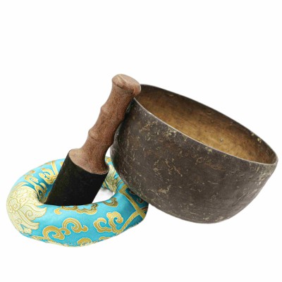 [old], Buddhist [real Antique] Hand Beaten [jambati] Singing Bowl, [select Accessories]