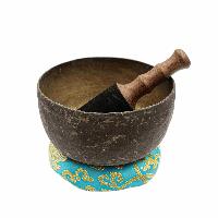[old], Buddhist [real Antique] Hand Beaten [jambati] Singing Bowl, [select Accessories]