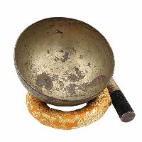 [old], Buddhist [real Antique] Hand Beaten [jambati] Singing Bowl, [select Accessories]